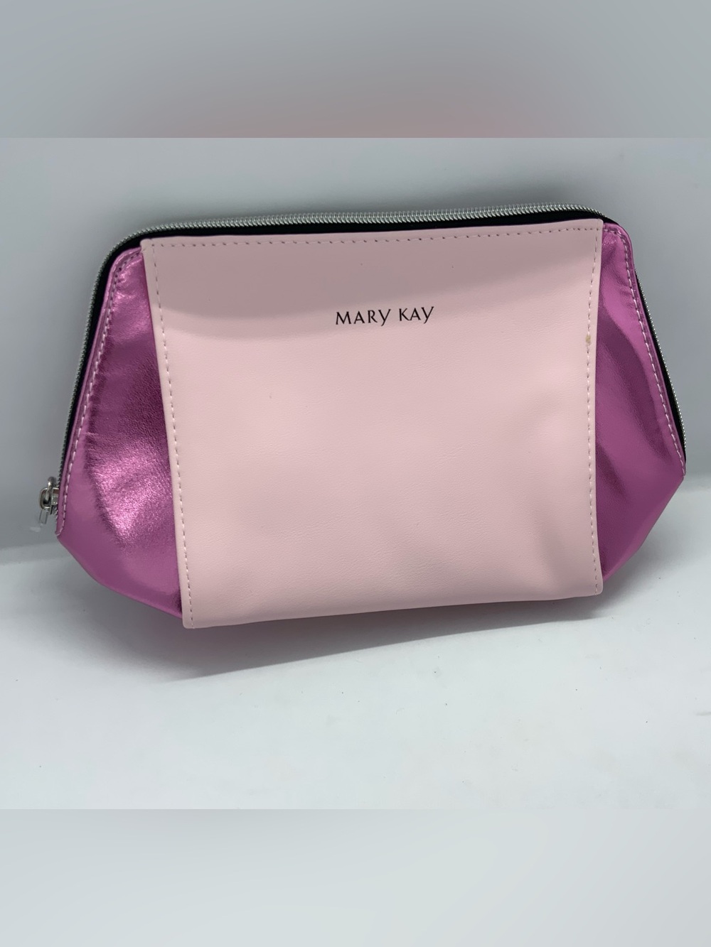 Mary Kay Metallic Fuchsia and Light Pink Cosmetic Pouch